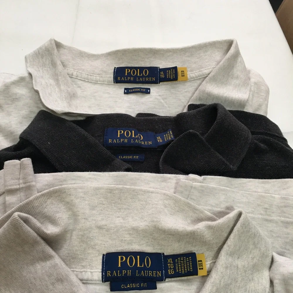 Lot of 5 Polo Ralph Lauren Polo Shirts Men XL Multicolor Classic Fit Preppy